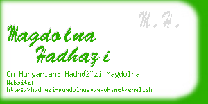 magdolna hadhazi business card